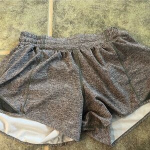 Grey LULULEMON SHORTS! perfect condition. smoke free home. Size 4!
